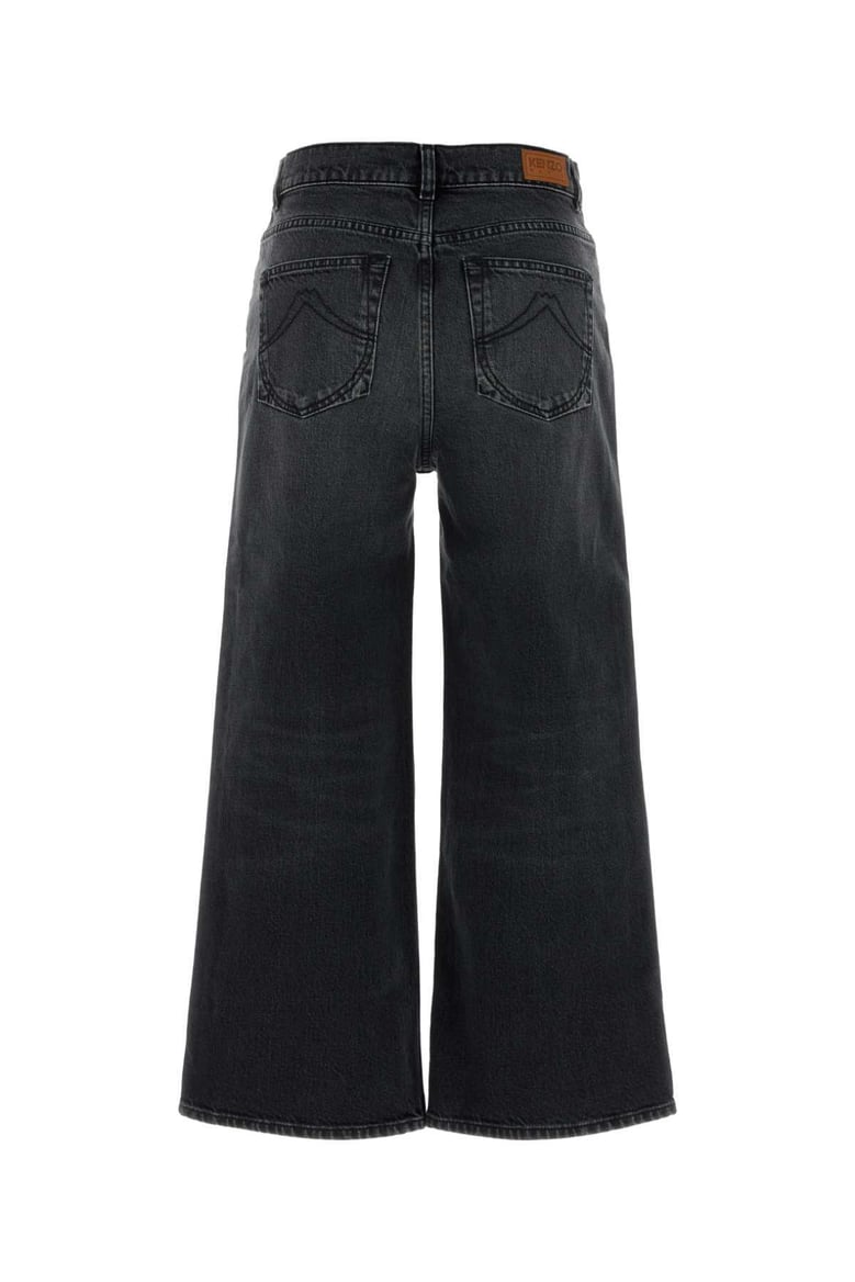 black stretch denim jeans by Selfnex