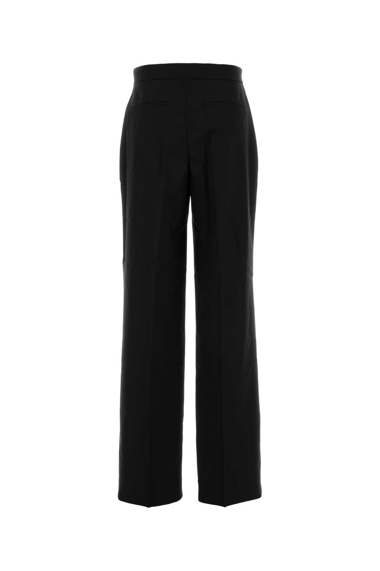black stretch wool wide-leg pant by Selfnex