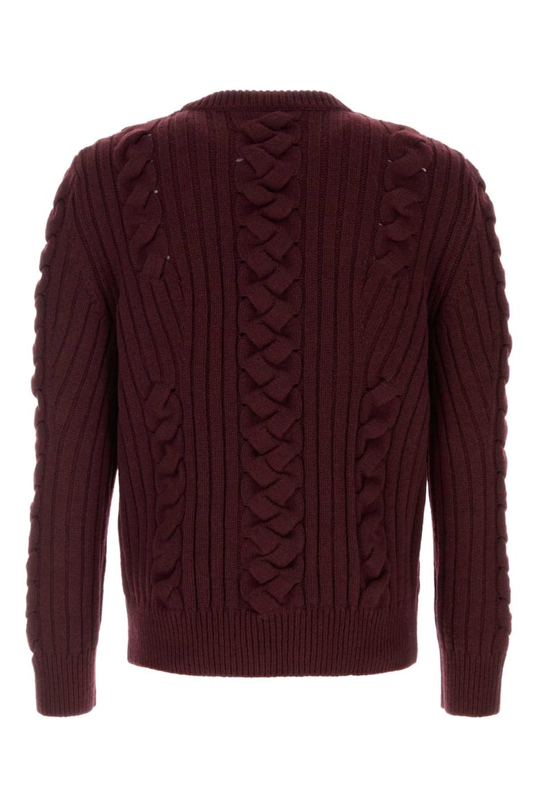 burgundy wool blend sweater by Selfnex