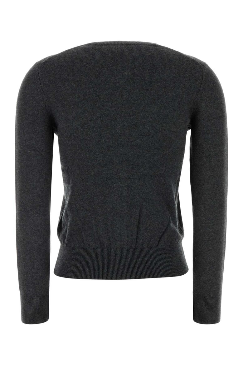 charcoal cotton blend mona cardigan by Selfnex