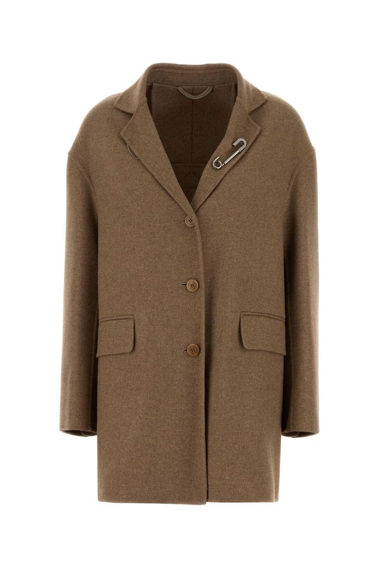 camel wool blend blazer by Selfnex