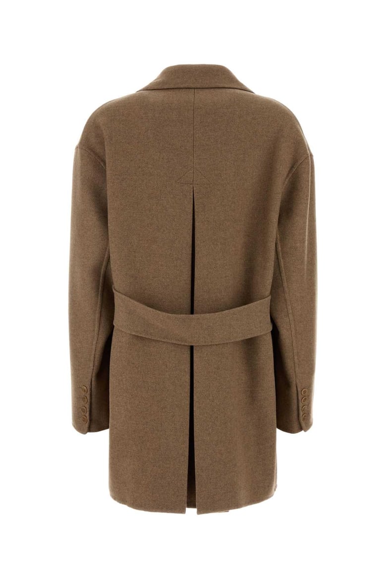 camel wool blend blazer by Selfnex