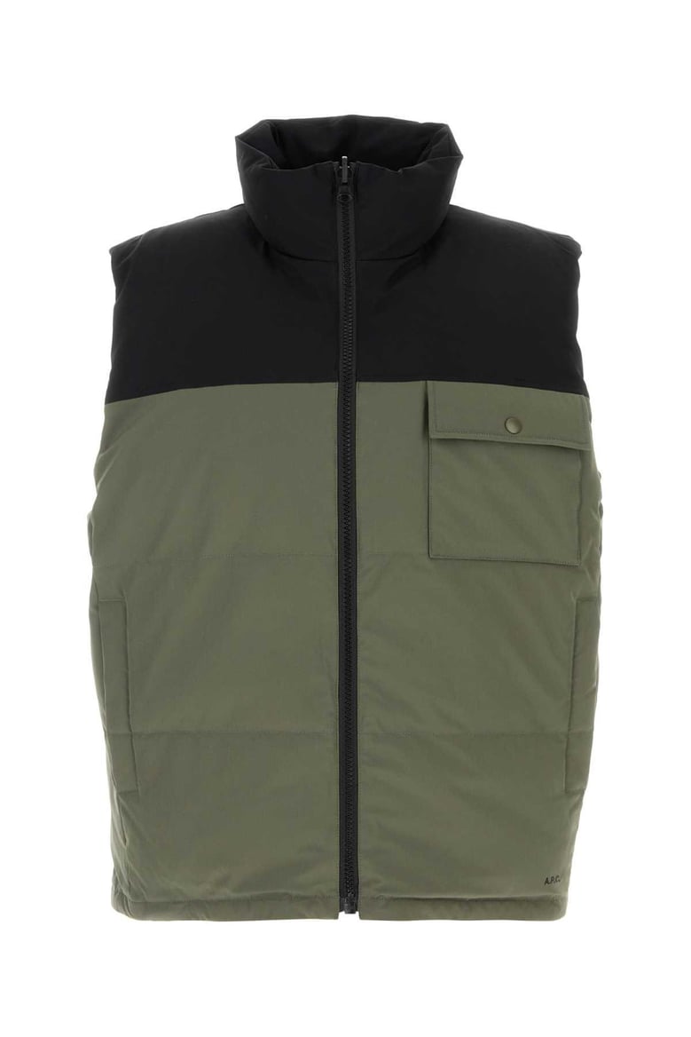 two-tone stretch polyester doudoune padded jacket by Selfnex
