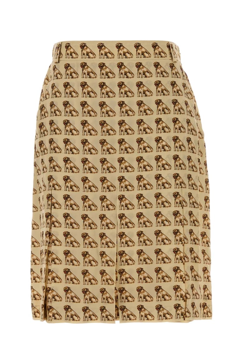 printed crepe skirt by Selfnex