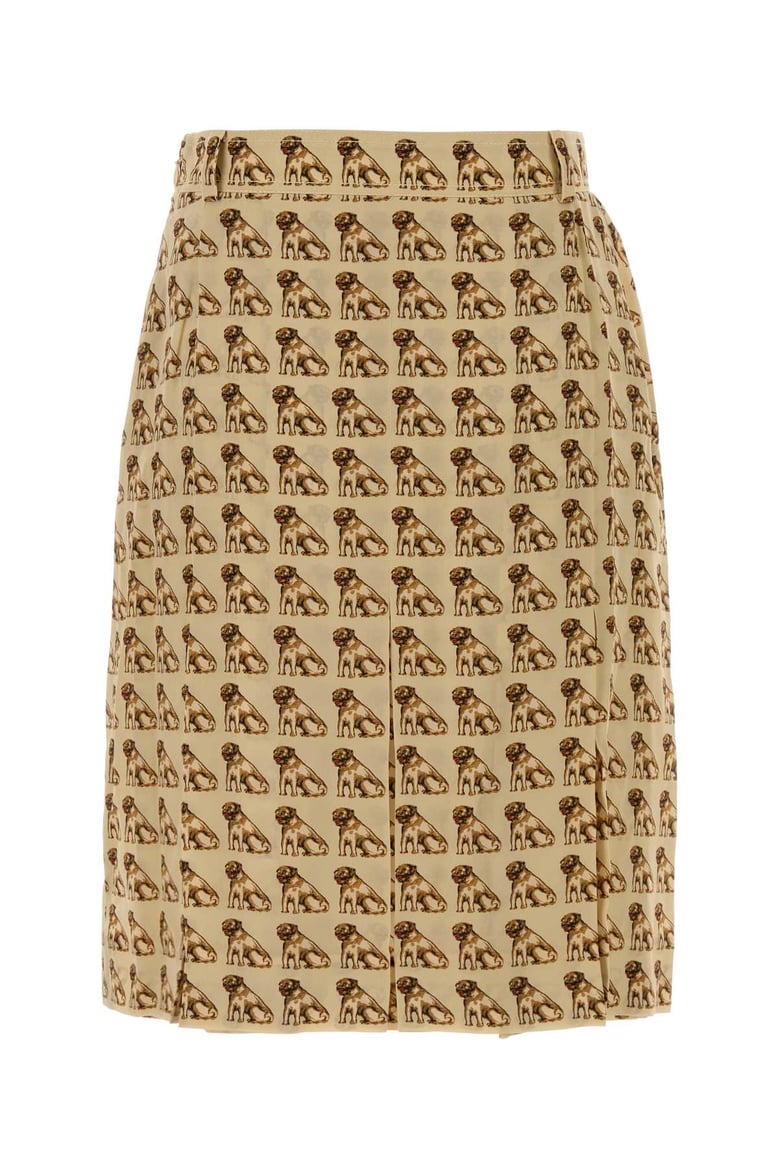 printed crepe skirt by Selfnex