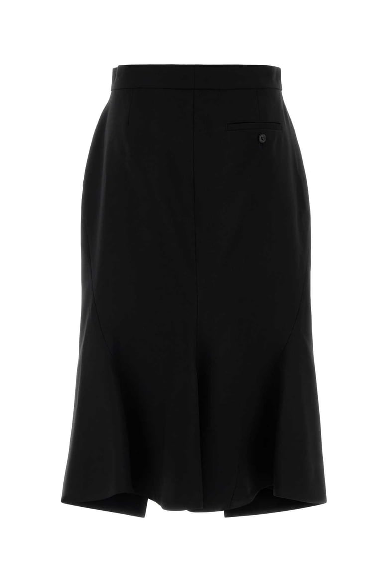 black stretch wool skirt by Selfnex