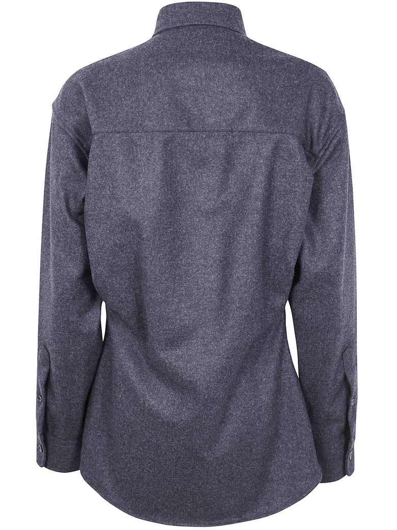 anne wool tailored shirt by Selfnex