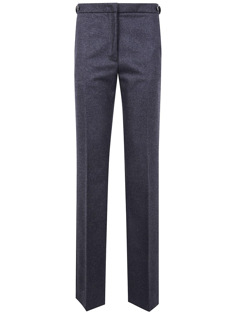 grace wool mid-rise tailored pants by Selfnex