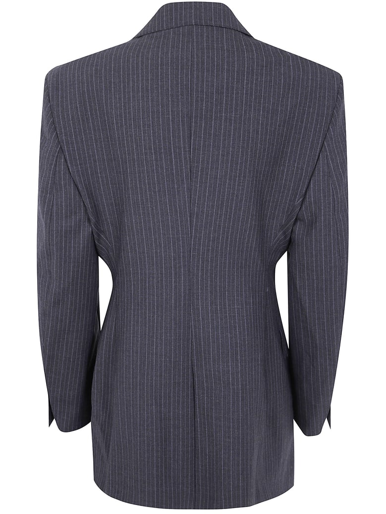 hourglass pinstripe blazer by Selfnex