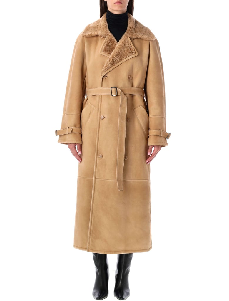 s w o r d 6 644 long shearling coat beige by Selfnex