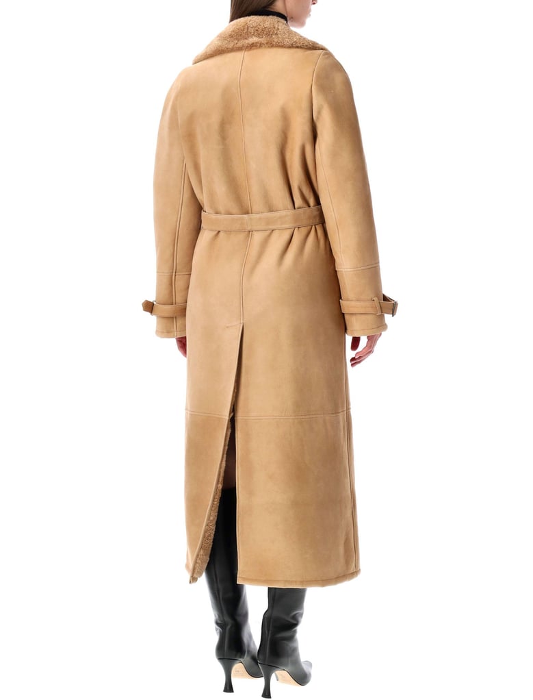 s w o r d 6 644 long shearling coat beige by Selfnex