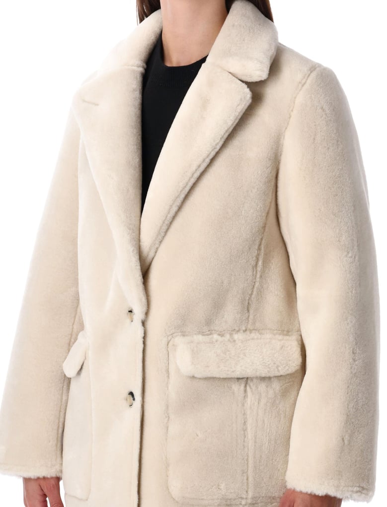 reversible faux fur coat with suede interior by Selfnex