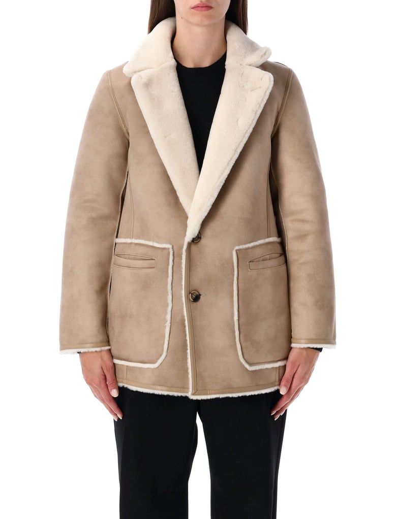 reversible faux fur coat with suede interior by Selfnex