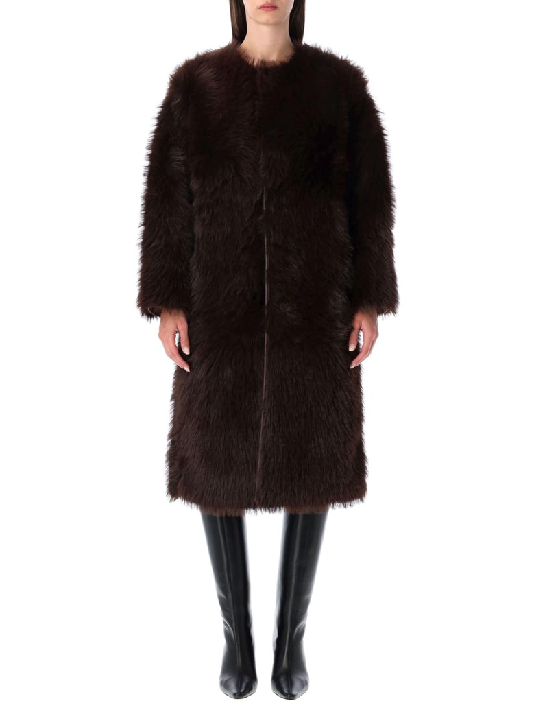 faux fur coat with suede interior by Selfnex