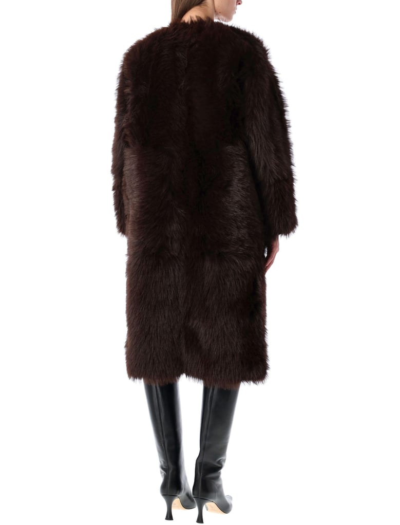 faux fur coat with suede interior by Selfnex