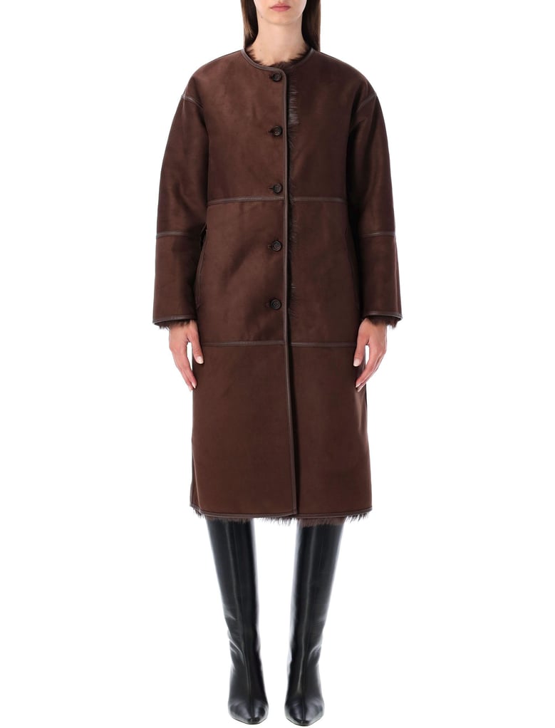 faux fur coat with suede interior by Selfnex