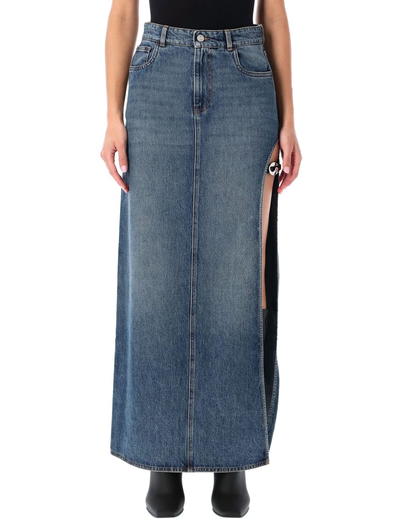 coperni garter belt denim skirt by Selfnex
