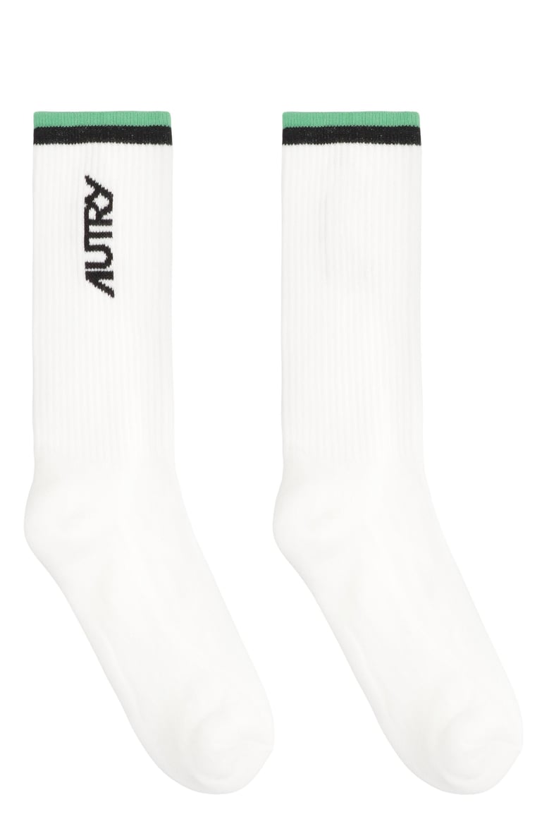 logo cotton blend socks by Selfnex