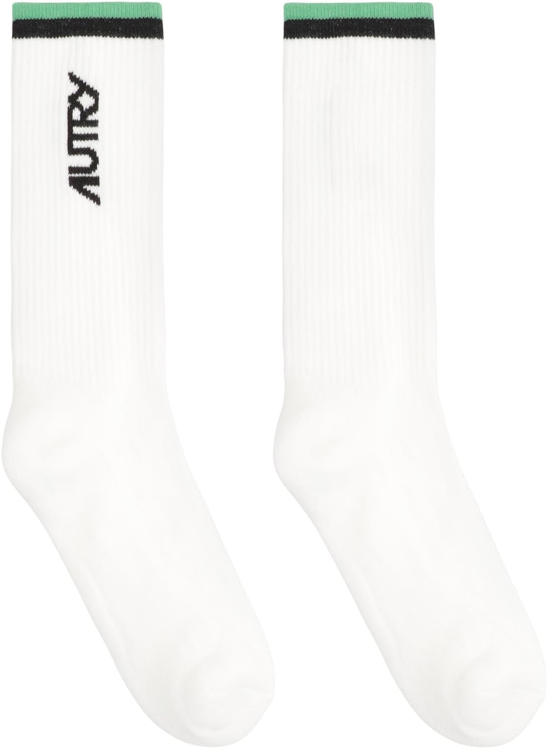 logo cotton blend socks by Selfnex