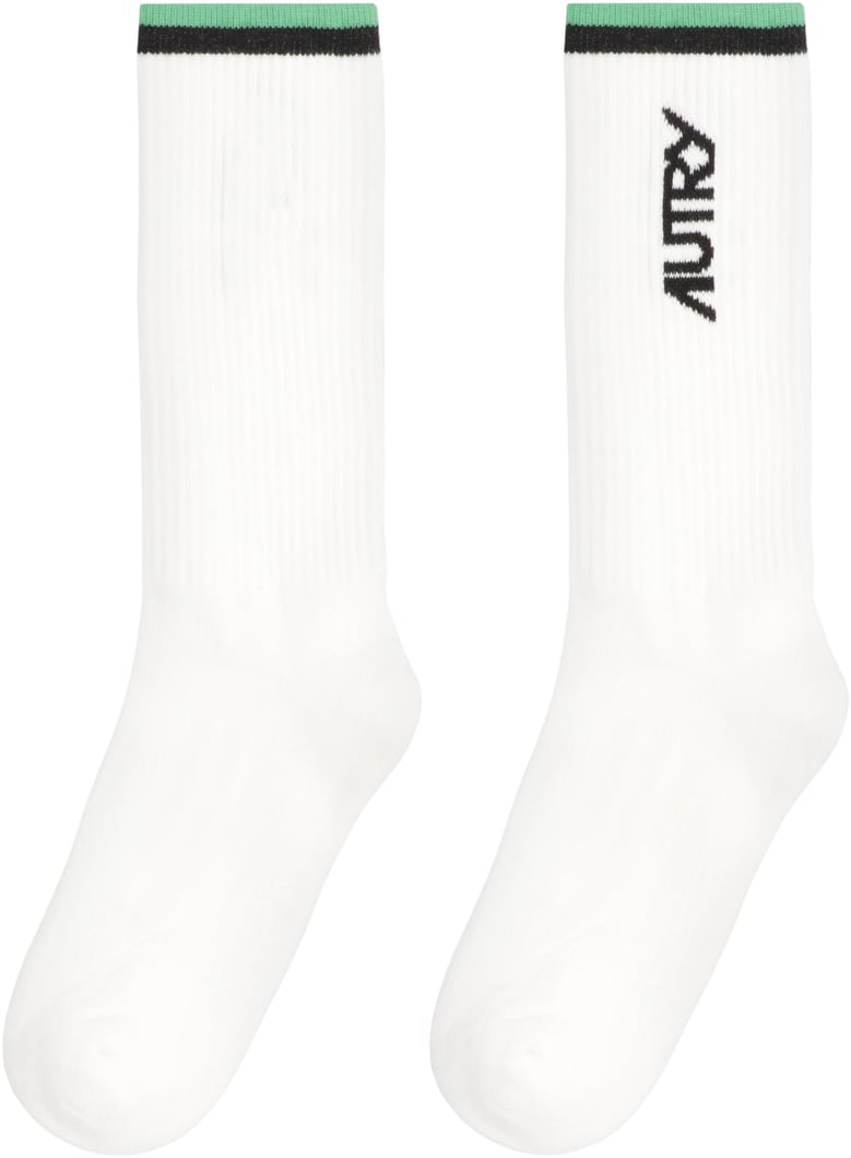 logo cotton blend socks by Selfnex