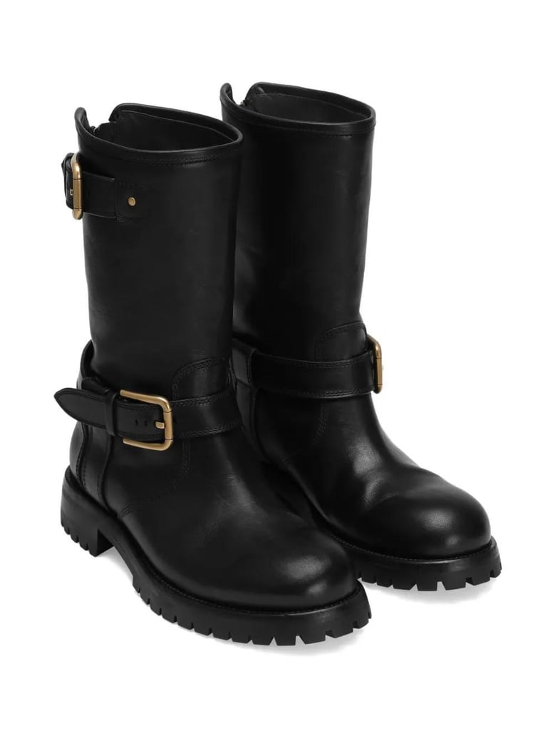 leather biker boots by Selfnex