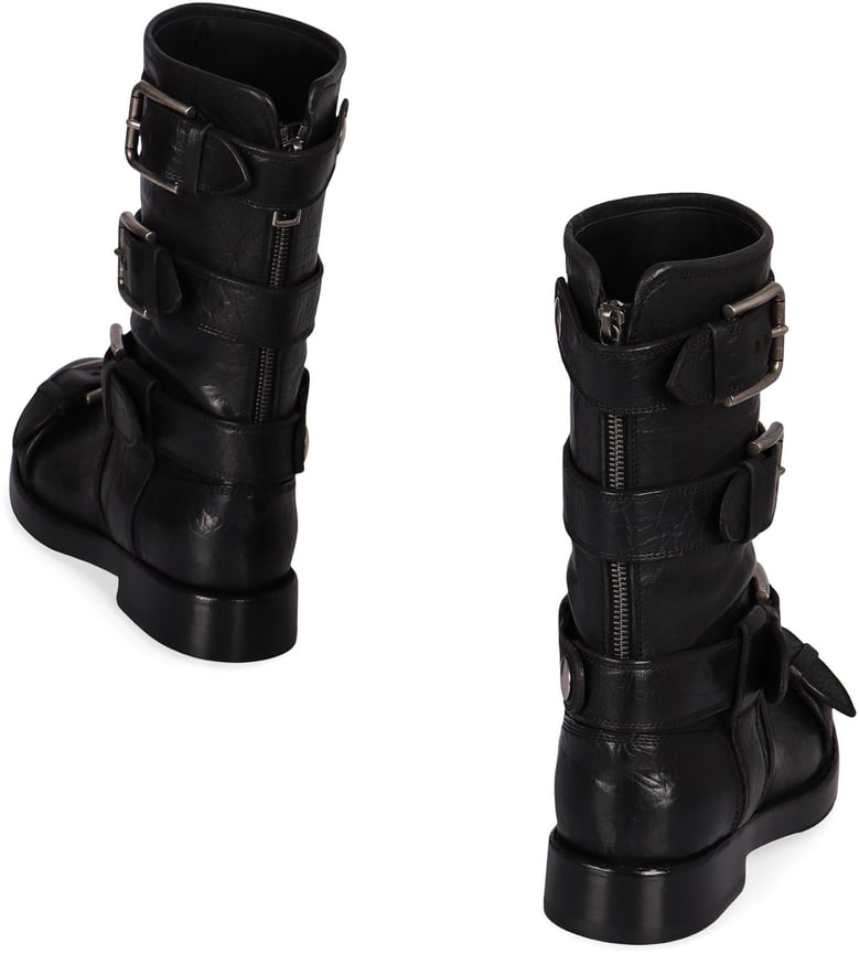 leather biker boots by Selfnex