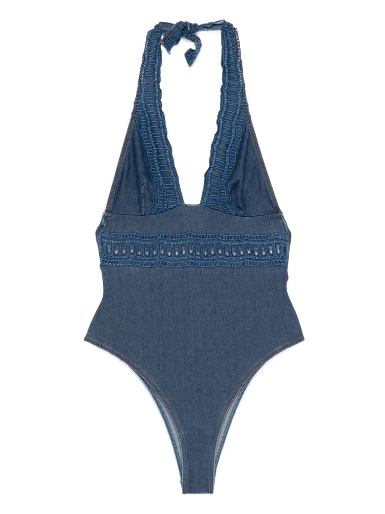 lace detail swimsuit by Selfnex