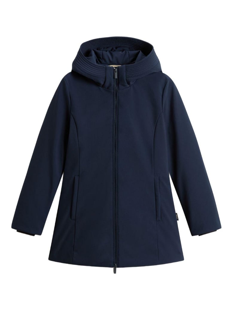 blue eye-catching coat by Selfnex