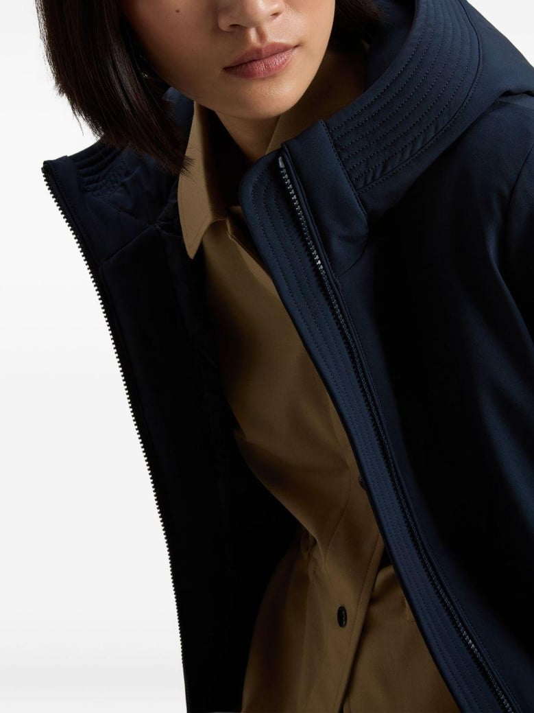 blue eye-catching coat by Selfnex