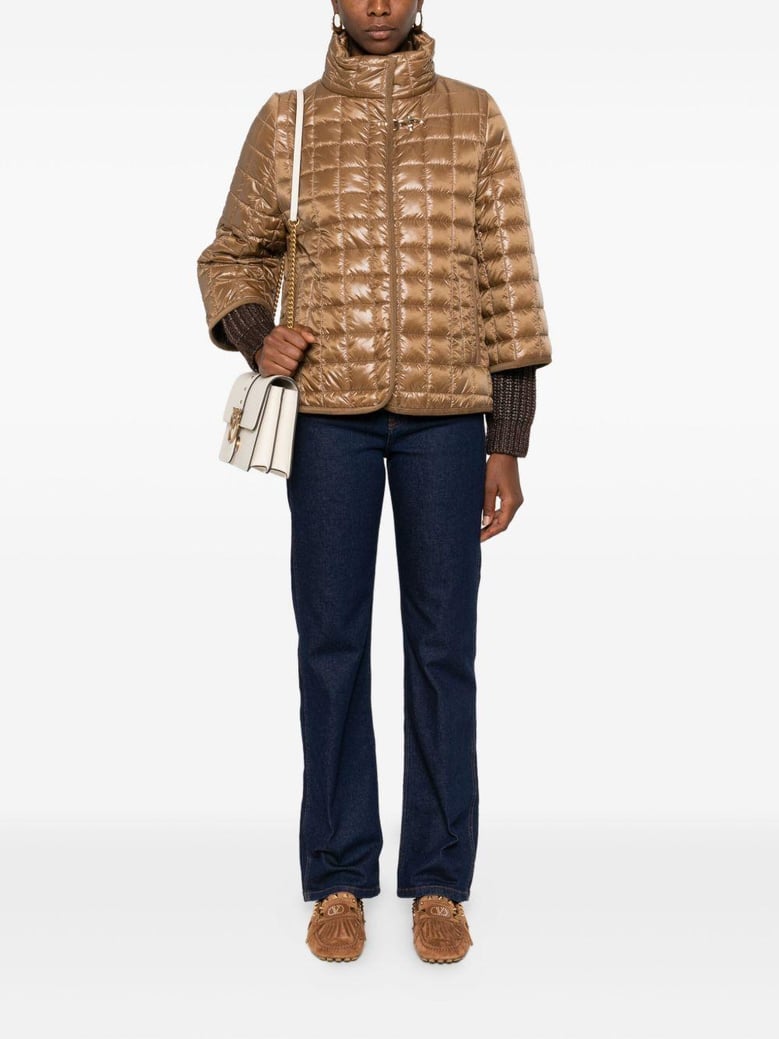 nylon quilted cape by Selfnex