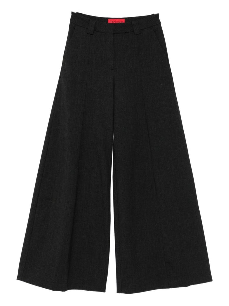 alma wool blend wide-leg trousers by Selfnex