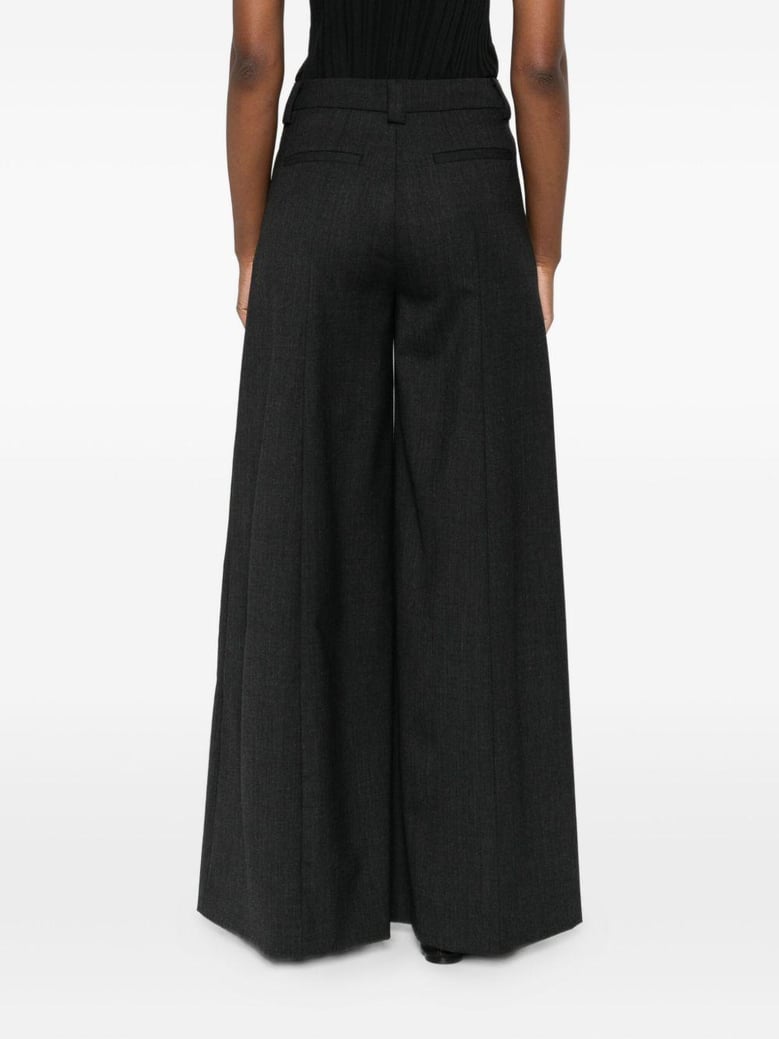 alma wool blend wide-leg trousers by Selfnex