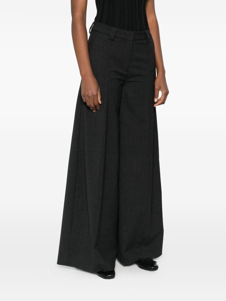 alma wool blend wide-leg trousers by Selfnex
