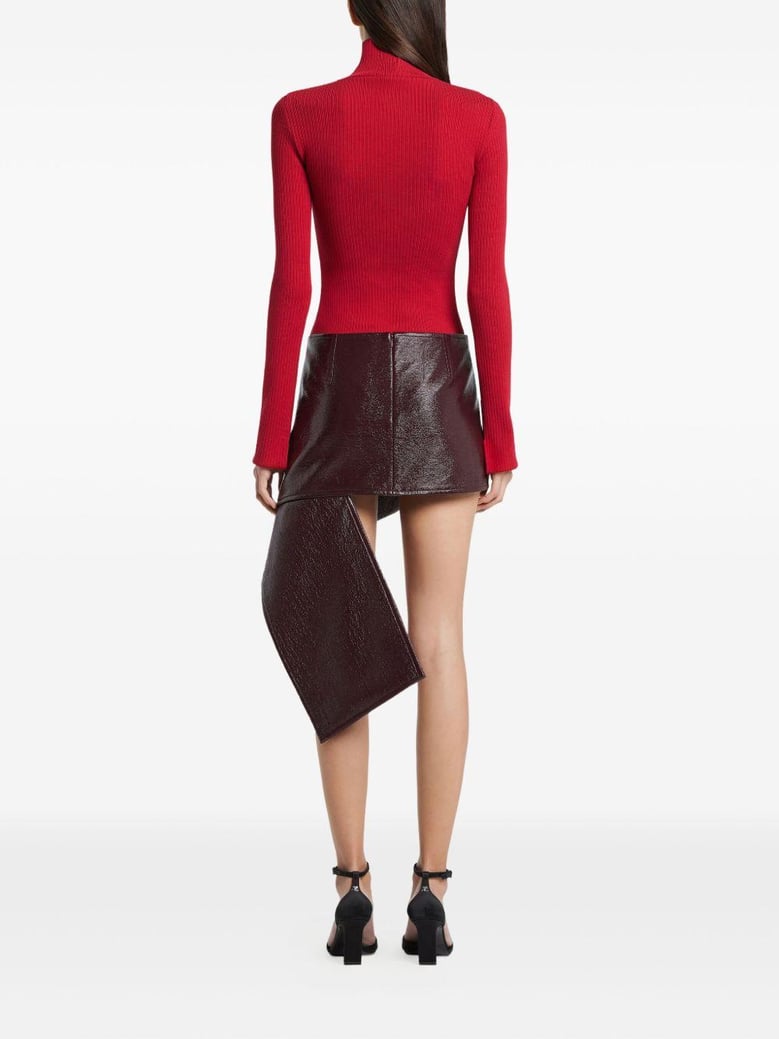 vinyl mini skirt by Selfnex