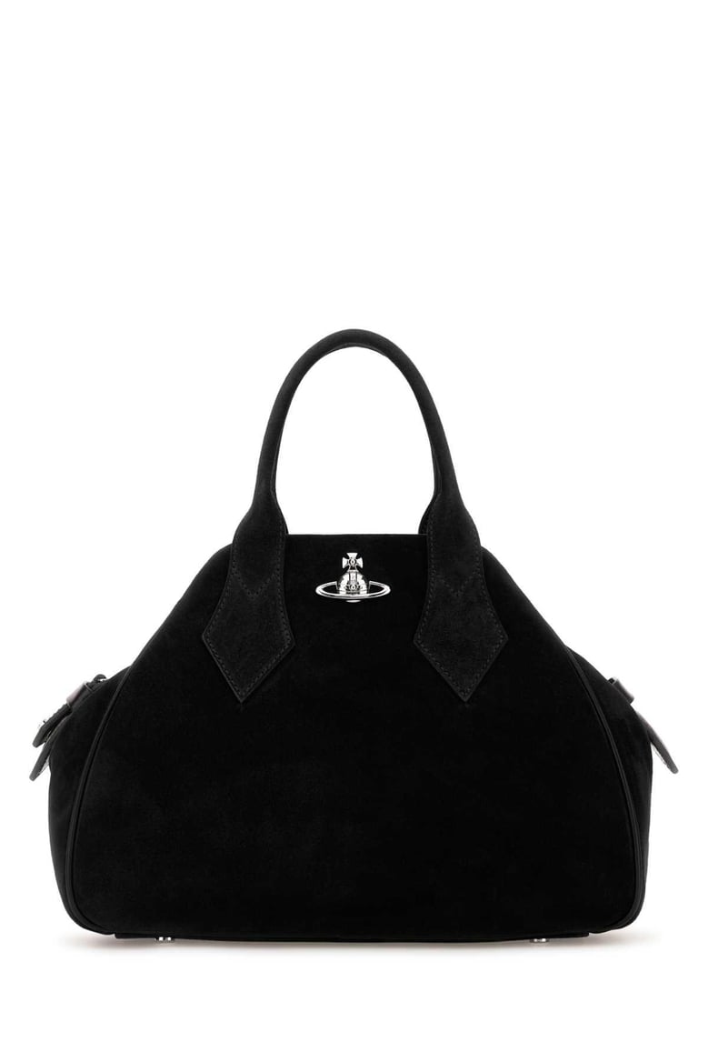 black suede medium yasmine handbag by Selfnex