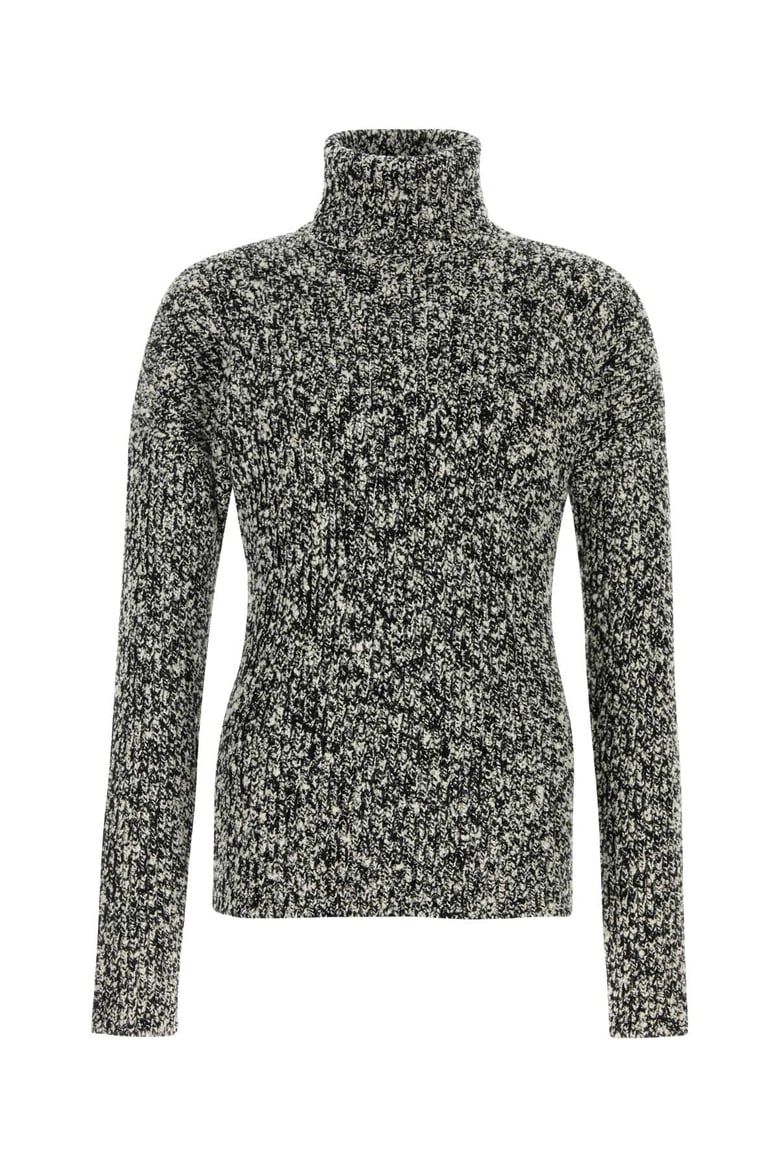 two-tone wool blend sweater by Selfnex