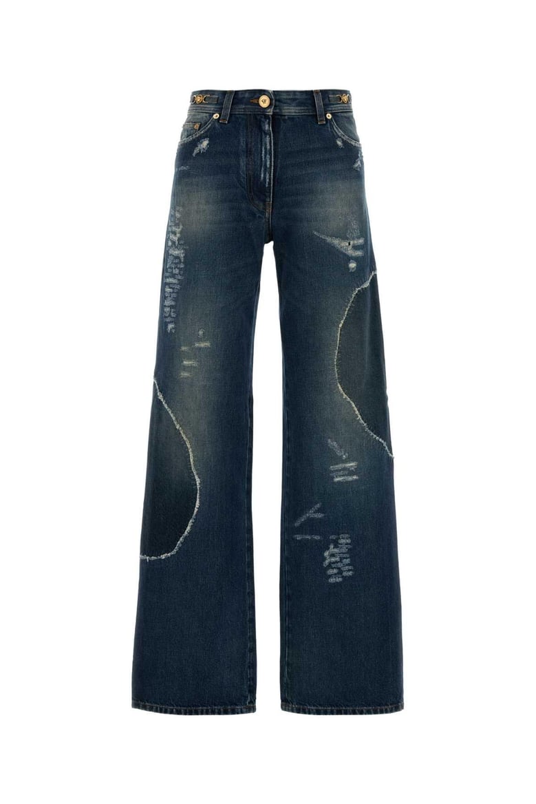 denim wide-leg jeans by Selfnex