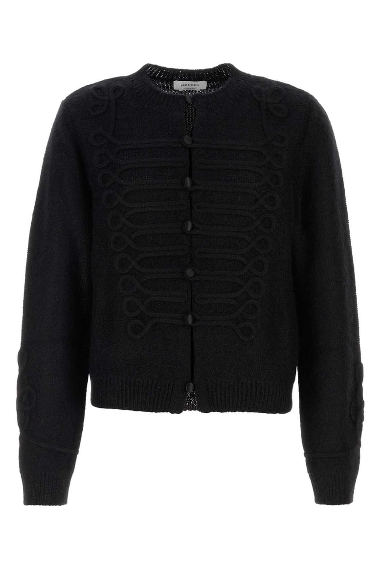black viscose blend cardigan by Selfnex