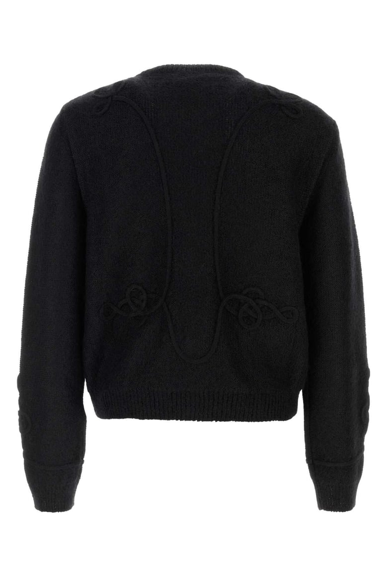 black viscose blend cardigan by Selfnex