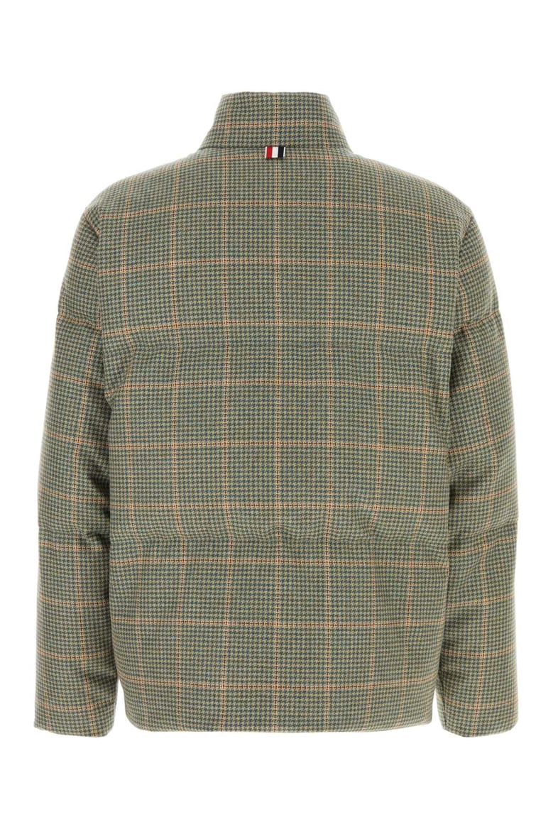 embroidered wool reversible down jacket by Selfnex