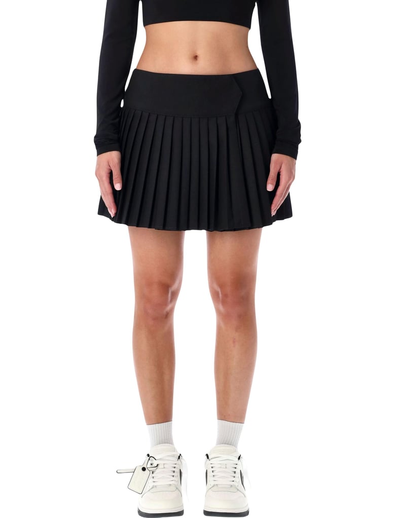 off-white big bookish pleated skirt with logo by Selfnex