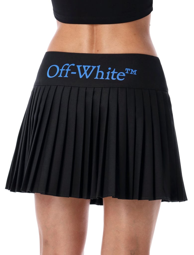 off-white big bookish pleated skirt with logo by Selfnex
