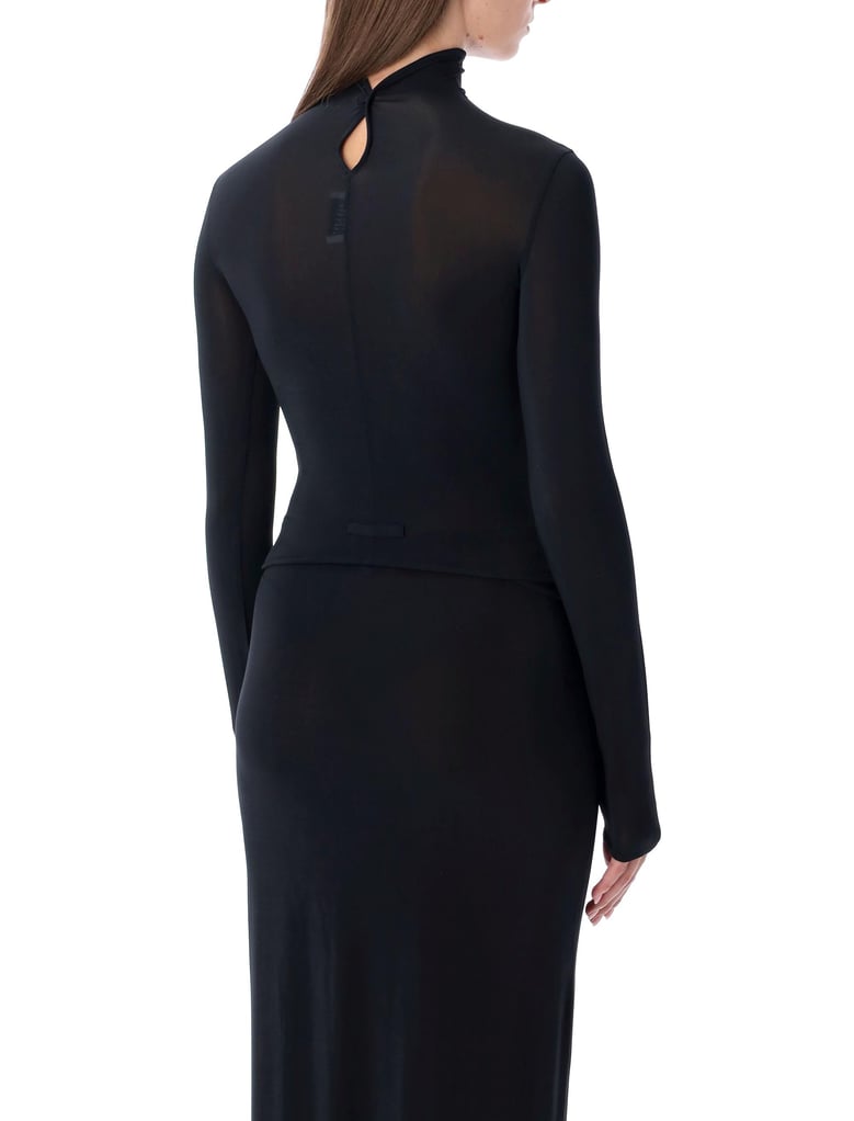 jean paul gaultier long-sleeve high-neck body with lingerie details by Selfnex