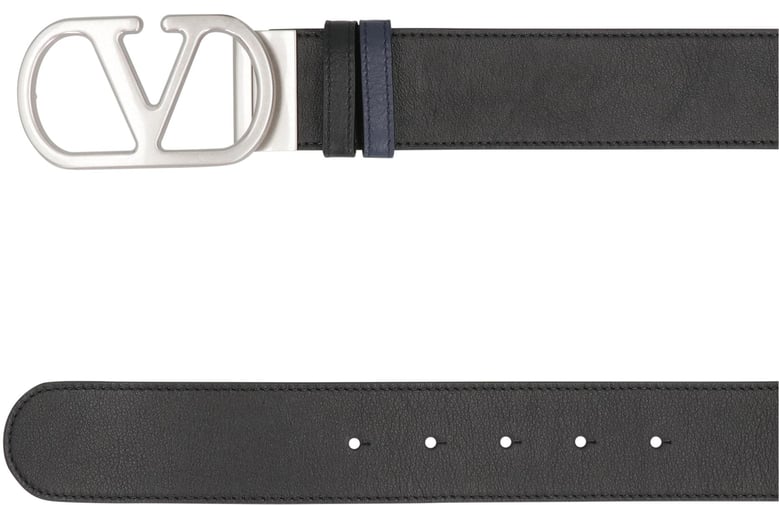 vlogo singature reversible leather belt by Selfnex