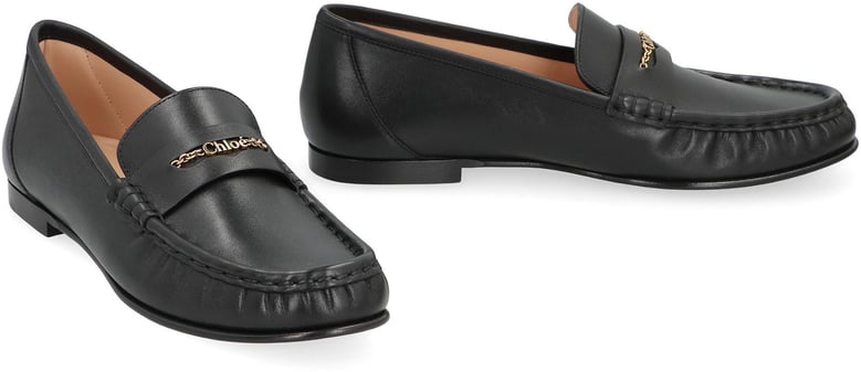 chloé leather loafers by Selfnex