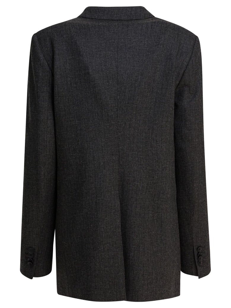 grey viscose wool polyester elastan jacket by Selfnex