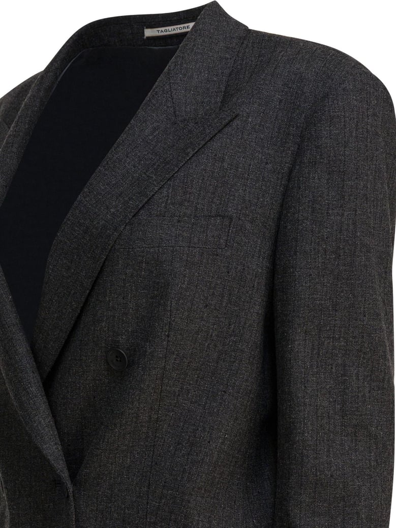 grey viscose wool polyester elastan jacket by Selfnex