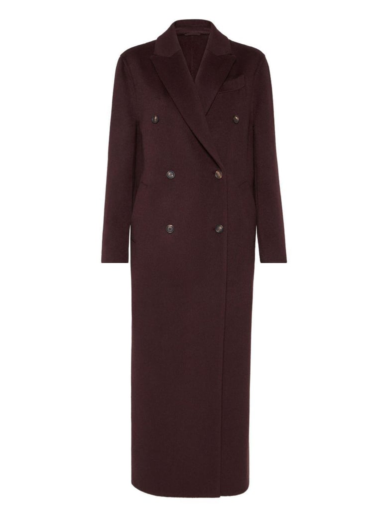 cappotto lavorazione double in beaver di cashmere con monile by Selfnex