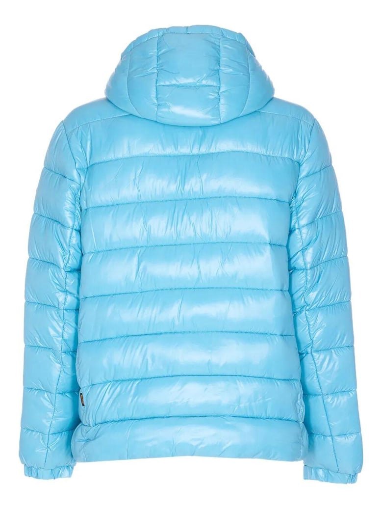 florian down jacket with lacquered finish and removable hood by Selfnex