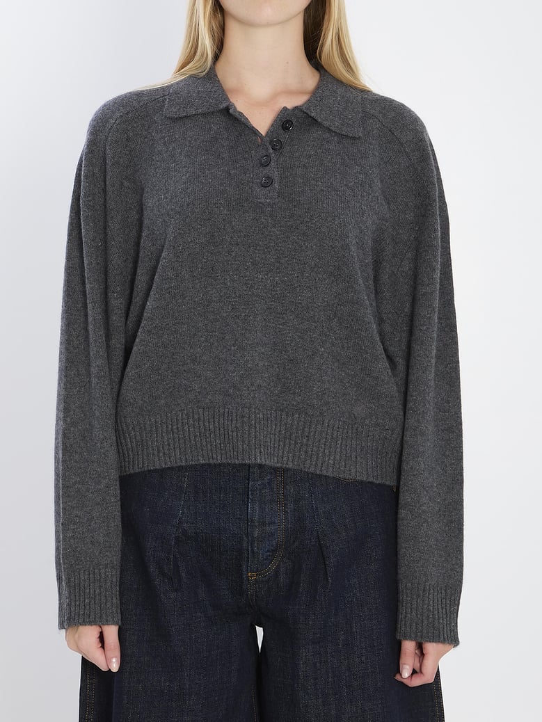 long-sleeved cashmere polo by Selfnex